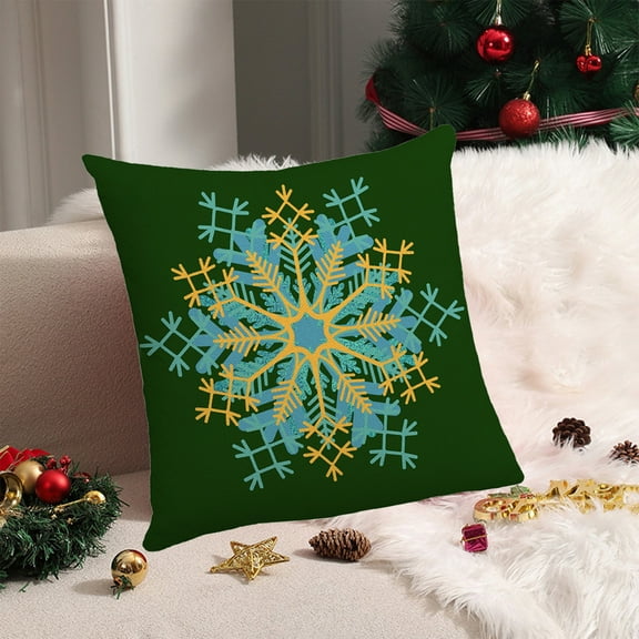 Nkmbld Christmas Decorative Throw Pillows, Super Soft Christmas Pillowcase for Winter Xmas Decor, Christmas Velvet Pillow Cases for Sofa, Couch, Bed and Car, Green