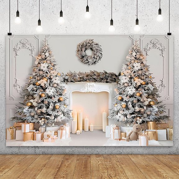 Nkmbld Christmas Door Cover Banner Christmas Door Frame Background Cloth Hanging Cloth Photography Props Party Decoration Cloth 59x70.8in