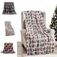 thumbnail image 1 of Nkmbld Christmas Fleece Throw Blanket Christmas Elements Printed Flannel Blanket, Surper Soft Warm Cozy Fall Blanket for Couch Sofa Bed, 1 of 8