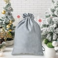 thumbnail image 1 of Nkmbld Christmas Ornament Bag Santa Sack Large Canvas Bags with Drawstrings for Xmas Package Storage, Large-Capacity Cotton Bag Party Favors Gift Bags, Gray, 1 of 8