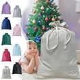 thumbnail image 1 of Nkmbld Christmas Ornament Bag Santa Sack Large Canvas Bags with Drawstrings for Xmas Package Storage, Large-Capacity Cotton Bag Party Favors Gift Bags, White, 1 of 8
