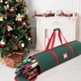 thumbnail image 1 of Nkmbld Christmas Ornament Storage Bag Large Capacity Red Transparent Cylinder Storage Bag, Dustproofs Waterproof Xmas Tree Bag with Durable Reinforced Handles, Green, 1 of 6