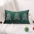 thumbnail image 1 of Nkmbld Christmas Pillow Covers Embroidered Christmas Tree Pillowcase Cover Super Soft and Comfortable Invisible Zipper Throw Pillows, Green, 1 of 8