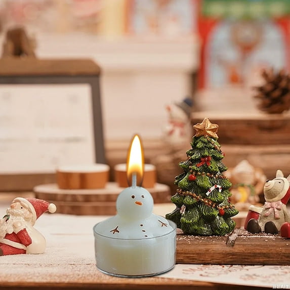 Nkmbld Christmas Scented Candle Gift Set, Christmas Snowman Aroma Candle for Xmas Gifts Winter Holiday Home Bedroom Bathroom Decor Party Supplies