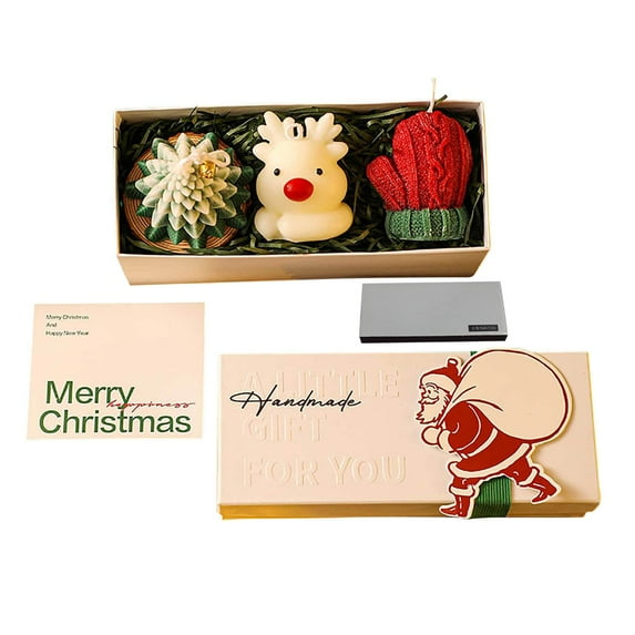 Nkmbld Christmas Scented Candle Gift Set, Relaxation Aromatherapy Candles for Xmas Gifts Winter Holiday Home Bedroom Bathroom Decor Party Supplies