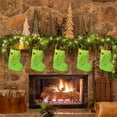 thumbnail image 1 of Nkmbld Christmas Stockings with Initials, Embroidered Letter Knit Green White Christmas Stocking for Family Holiday Decorations and Xmas Tree Fireplace, 1 of 8