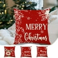 thumbnail image 1 of Nkmbld Christmas Throw Pillow Covers for Winter Xmas Decor, Christmas Velvet Pillow Cases for Sofa, Couch, Bed and Car, Red, 1 of 7