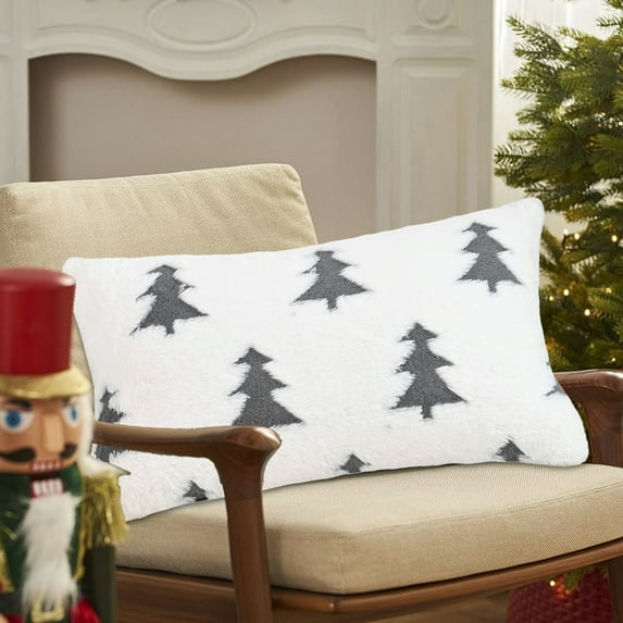 Nkmbld Christmas Throw Pillows Christmas Holiday Pillowcase, Super Soft Pillows Cover for Living Room Bedroom Sofa Couch Cushion Cover, Gray
