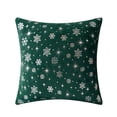 thumbnail image 1 of Nkmbld Christmas Throw Pillows Soft Fuzzy Decorative Pillows Covers with Snowflake Glitter Printed Pillowcases for Sofa, Couch, Bed and Car, Green, 1 of 8