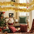 thumbnail image 1 of Nkmbld Christmas Tinsel Garland Xmas Tree Decorations Metallic Ribbon Twist Garland Ceiling Hanging Decorations for New Year Party Holiday Decor, Gold, 1 of 8