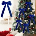 thumbnail image 1 of Nkmbld Christmas Tree Decoration Ornaments Small Velvet Christmas Bow Gift Packaging for Tree Walls Windows Doors Home Party Garden, 1 of 8
