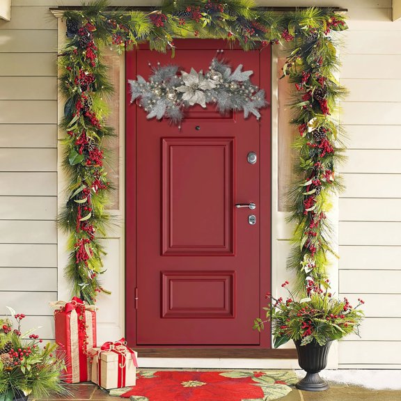 Nkmbld Christmas Tree Garland, Greenery Plant for Christmas Decorations Table Mantle Background Wall Room Outdoor Indoor Winter Decoration