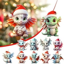 Nkmbld Christmas Tree Hanging Ornaments, Unique Dinosaur Hanging Pendant Decoration for Tree Walls Windows Doors Car Interiors Decors