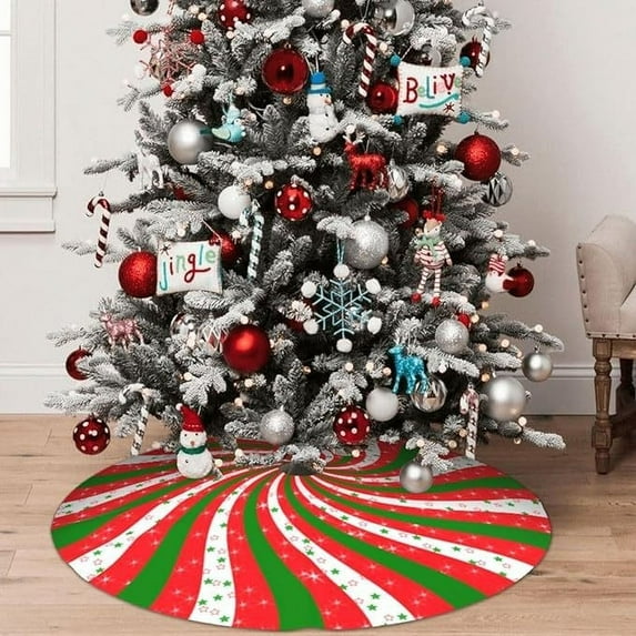 Nkmbld Christmas Tree Skirt for Christmas Party, Xmas Tree Skirt Rustic Farmhouse Tree Skirt for Christmas Decor Xmas Holiday Home Party Decorations