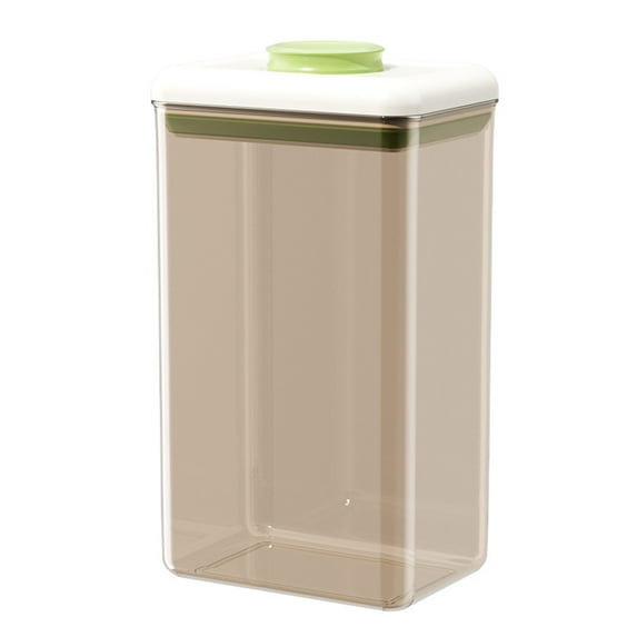 Nkmbld Clear Stackable Storage Bins Push-Button Airtight Container Plastic Food Storage Canister Dry Food Dispenser Jar Grain Storage Bin
