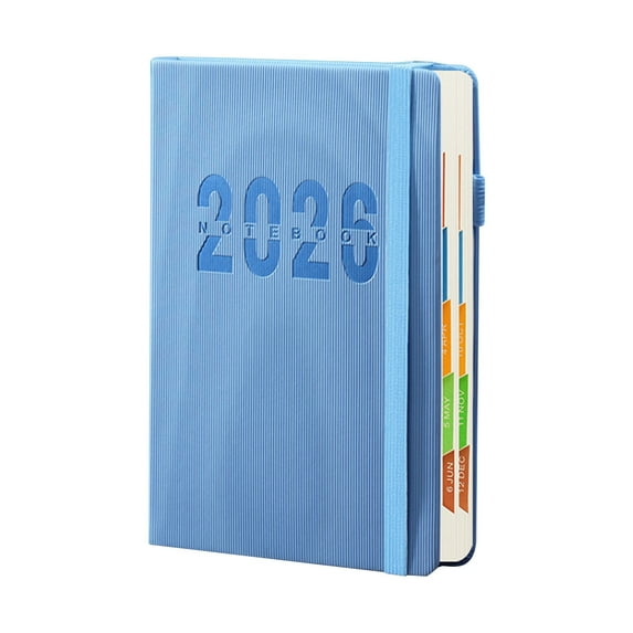 Nkmbld College Ruled Composition Book 2026 Weekly Planner Notebook Hardcover Calendar Planner with Monthly Tab 80gsm Thick Paper Daily Planner, Blue