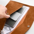 thumbnail image 1 of Nkmbld Colored File Folders Imitation Leather Document Holders Large Capacity File Folder Organizer for 100 Sheets Business Portfolio Bag, Brown, 1 of 8
