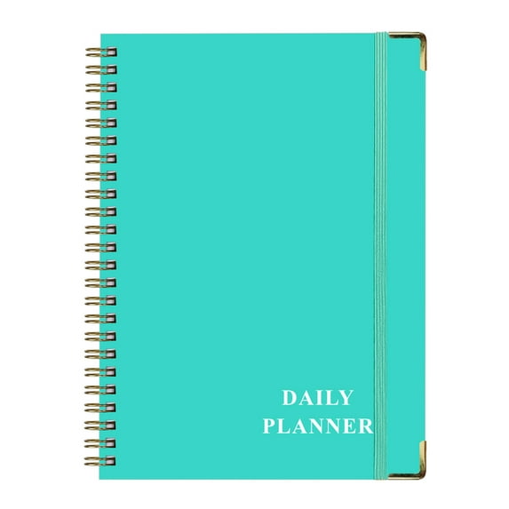 Nkmbld Composition Notebook New English Notebook A5 Coil Plan Work Record Check in Management Schedule, Suitable for Work, Travel and Notes, Green