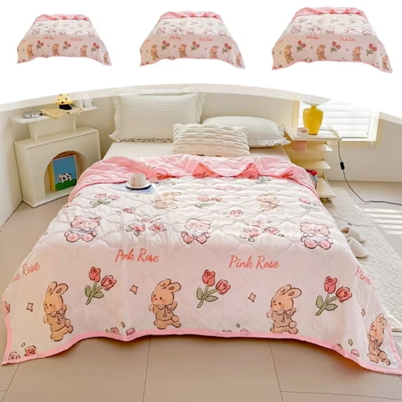 Nkmbld Cool Summer Blanket, Cozy Luxury Bedding Sets for All Season, Double Sided Cold Effect Air Conditioning Quilt for Bed, Travel, Camping