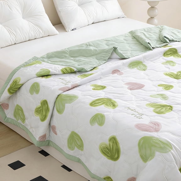 Nkmbld Cooling Comforter for Hot Sleepers, Breathable Lightweight Silky Summer Ice Blankets for All Season, Soft Air Conditioning Quilt Machine Washable
