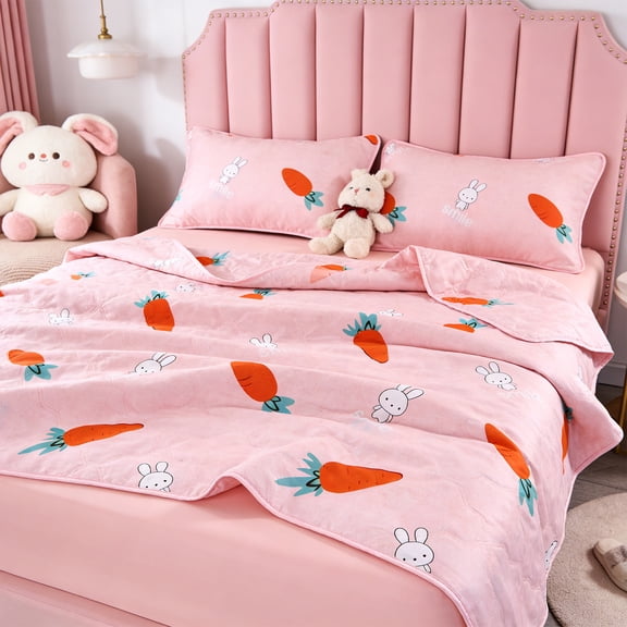 Nkmbld Cooling Comforter for Hot Sleepers, Breathable Silky Summer Ice Blankets for All Season, Lightweight Double-Sided Cooling Comforter Quilt
