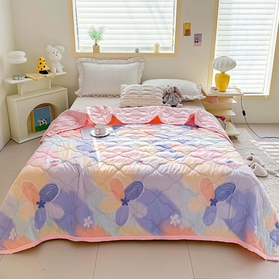Nkmbld Cooling Comforter for Hot Sleepers, Cozy Luxury Bedding Sets for All Season, Double Sided Cold Effect Air Conditioning Quilt for Bed, Camping