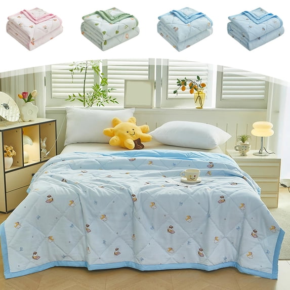 Nkmbld Cooling Quilts King Size, Lightweight Summer Blanket with Double Side Cold for All Season, Soft Air Conditioning Quilt Machine Washable