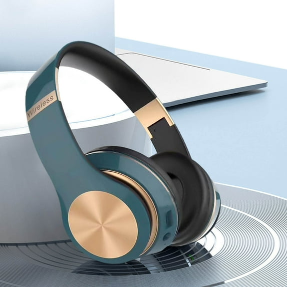 Nkmbld Cordless Earphones Noise Cancelling Wireless Headphones Bluetooth 4. Earphone Headset with Mic Hot, Blue