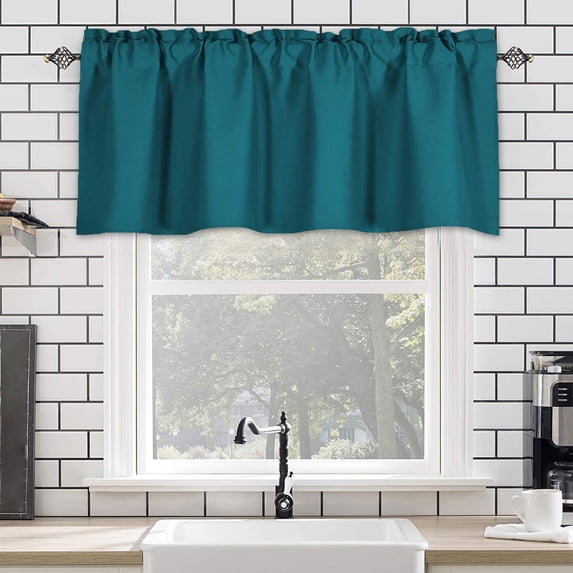 Nkmbld Curtain Valances for Kitchen Windows, Blackout Drapes Adjustable Curtain Valances for Windows Living Room Kitchen, Valances Window Treatments
