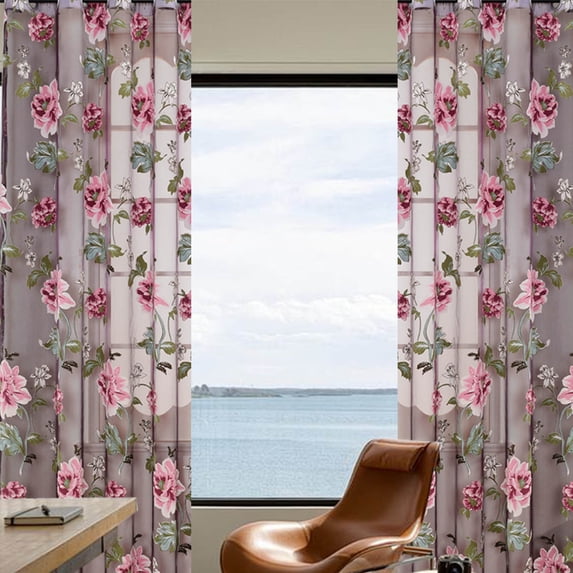 Nkmbld Curtains Set of 2 for Living Room, Scalewing Thread Curtain Partition Door Curtain, Living Room and Bedroom Drapes, Purple
