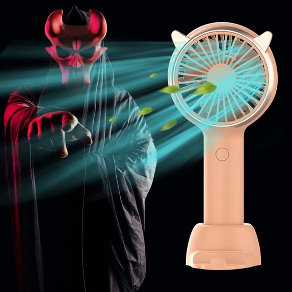 Nkmbld Cute Handheld Fan Mini Portable Usb Rechargeable Fan, 3 in 1 Hand Fans with Air Turbo Tech Cooling Fan for Outdoor Activities, Travel, Beach