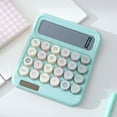 thumbnail image 1 of Nkmbld Desk Calculator Solar Scientific Calculator Large Screen 12 Digit Display, Gradient Color Basic Standard Calculators with Big Buttons, Green, 1 of 8