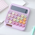 thumbnail image 1 of Nkmbld Desk Calculator Solar Scientific Calculator Large Screen 12 Digit Display, Gradient Color Basic Standard Calculators with Big Buttons, Purple, 1 of 8