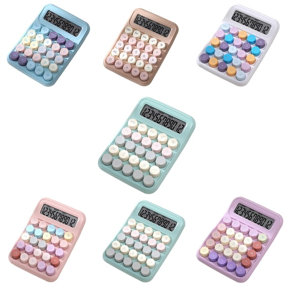 Nkmbld Desk Calculators with Large LCD Display, 12-Digit Basic Standard Calculators Portable Mini Digital Scientific Calculator with Big Buttons, Green