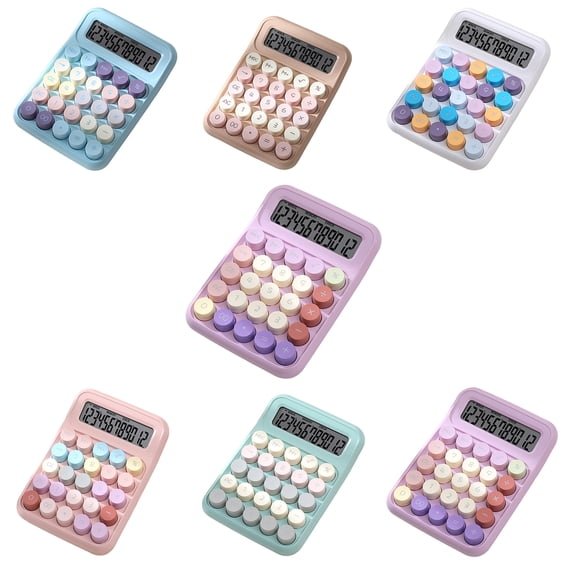 Nkmbld Desk Calculators with Large LCD Display, 12-Digit Basic Standard Calculators Portable Mini Digital Scientific Calculator with Big Buttons, Purple