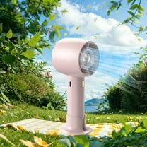 Nkmbld Desk Fan Mini Silent Powerful Handheld Fan Cute 3 Speed Small with Base Lightweight USB Rechargeable Fan