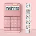 thumbnail image 1 of Nkmbld Desktop Calculators Solar Powered Calculator Large Display and Buttons Clear Large LCD Display for Office Home and Business Use, Pink, 1 of 8