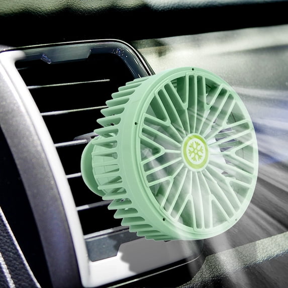Nkmbld Desktop Fan, Vehicle Multifunction Fan with RGB Atmosphere Light Fan Three-Speed Wind Speed Adjustment, Up to 12 Working Hours
