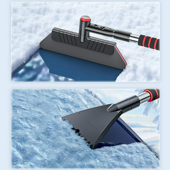 Nkmbld Detachable Snow Shovel for Car, Retractable Car Ice Shovel Snow Brush Multifunctional Telescopic Snow Scoop Winter Snow Sweeping and Cleaning Tool, Black