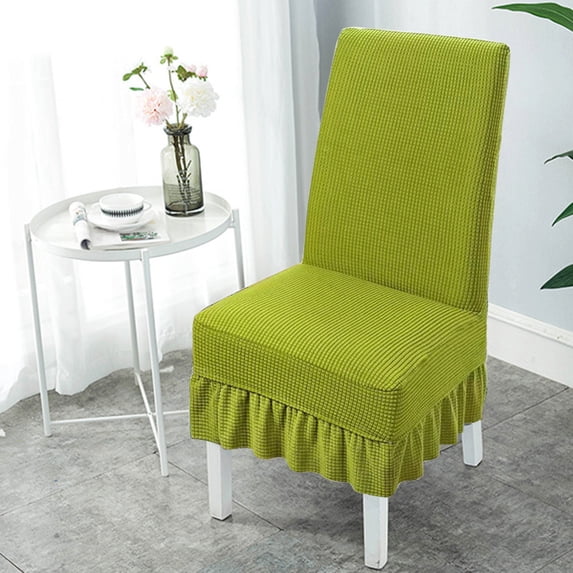 Nkmbld Dining Chair Covers with Skirt, Dining Chair Protector Cover Stretch Parsons Chair Slipcover for Wedding, Party, Banquet, Celebration, Green