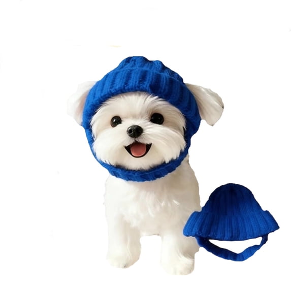 Nkmbld Dog Knitted Hat Cat Wool Hats for Small Medium and Large Dogs, Soft Stretchy Puppy Knit Cap for Xmas New Year Party Birthday Wedding Photo