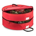 thumbnail image 1 of Nkmbld Double Layer Christmas Wreath Storage Bag, Christmas Wreath Storage Container, Heavy Duty Wreath Protector with Handle for Holiday Seasonal Garland, Red, 1 of 8