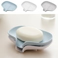 thumbnail image 1 of Nkmbld Draining Soap Dishes, Soap Storage Rack Tilt Soap Holder Easy Clean Soap Rack Suitable for Shower Bathroom Kitchen Sink, White, 1 of 7