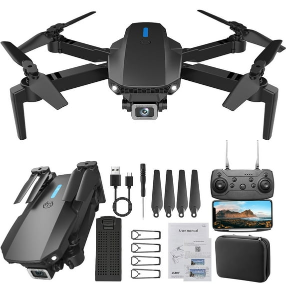 Nkmbld Drone with 1080P Camera, FPV Drone with 1080P Camera 2.4G WIFI FPV RC Quadcopter with Headless Mode, Altitude Hold, Toys Gifts for Adults