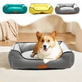 thumbnail image 1 of Nkmbld Durable Comfortable Pet Bed, Pet Seat Cushion Soft Cottons Material Soft Internal Cottons Filling Removable Washable Pet Sofa Cats Dog Bed, Gray, 1 of 8