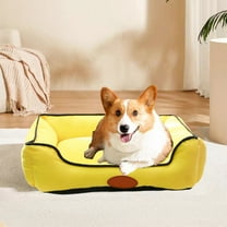 Nkmbld Durable Comfortable Pet Bed, Pet Seat Cushion Soft Cottons Material Soft Internal Cottons Filling Removable Washable Pet Sofa Cats Dog Bed, Yellow