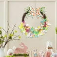 thumbnail image 1 of Nkmbld Easter Wreath Decorated with Colorful Eggs, Spring Artificial Wreath Decor for Indoor Outdoor Home Farmhouse Table Mantel Window Wall Decor, 1 of 8