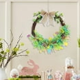 thumbnail image 1 of Nkmbld Easter Wreath Decorated with Colorful Eggs, Spring Artificial Wreath Decor for Indoor Outdoor Home Farmhouse Table Mantel Window Wall Decor, 1 of 8