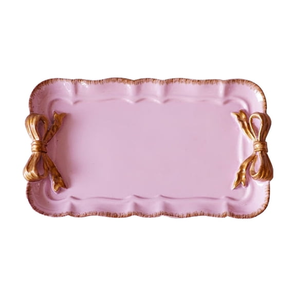 Nkmbld Exquisite European Style Metal Plates Photo Props Dessert Plates, Salad Dessert Dinner Dish Ornaments Household Art Tableware, Purple
