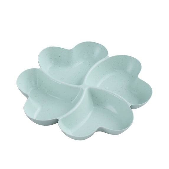 Nkmbld Exquisite Segmented Candy Box Household Nut Box Dried Fruit Plate Durable Lightweight Snack Plate for Fruits, Candy, Pasta, Nut, Cake, Dessert, Green